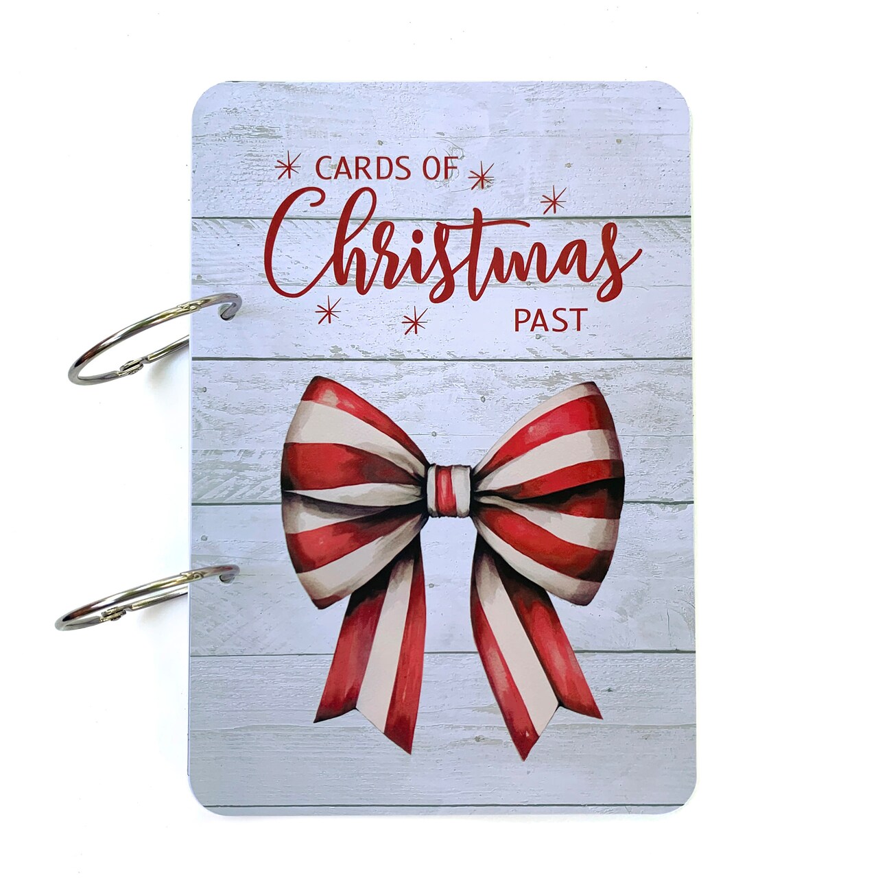 Great Papers! Christmas Bow Card Keeper with Rings and Template, 9.5" x 6.5" Cover, 1 each